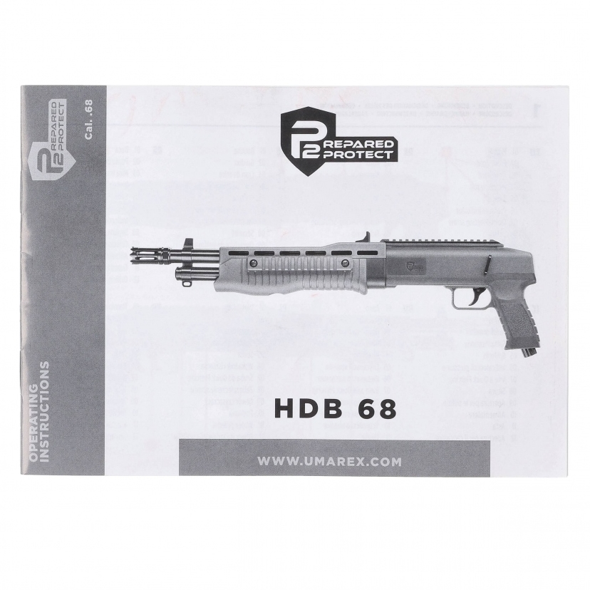 Wiatrówka strzelba na kule gumowe P2P HDB 68 kal. 68 BB CO2 pomarańczowa ekp<17J - obrazek 12