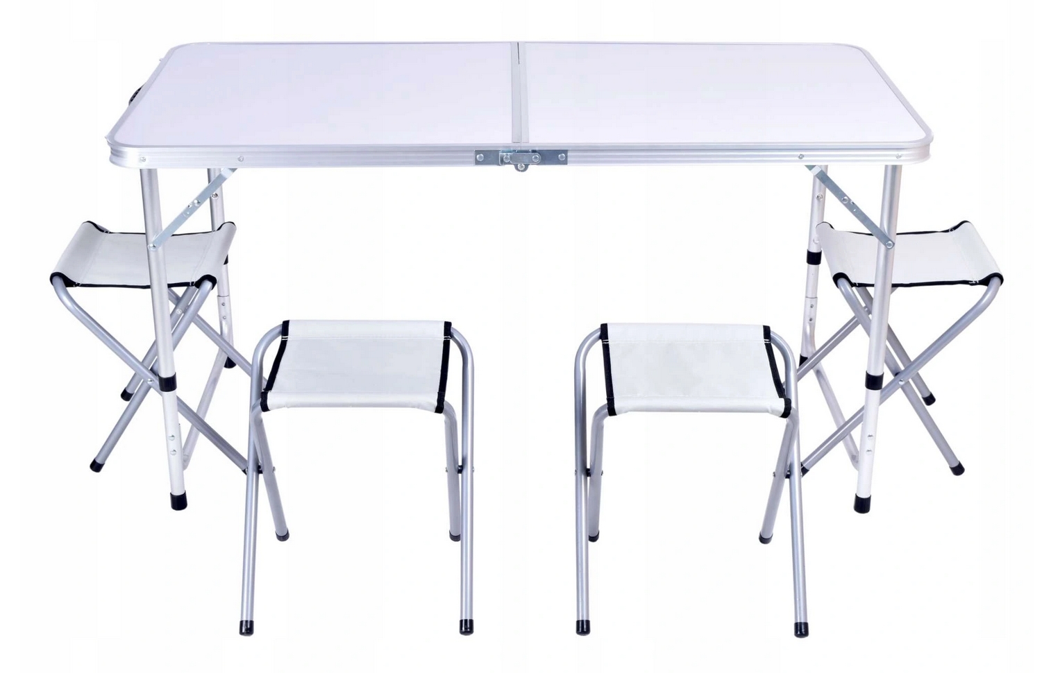 Stolik składany stół walizka turystyczny kempingowy regulacja 4 krzesła zestaw - obrazek 4