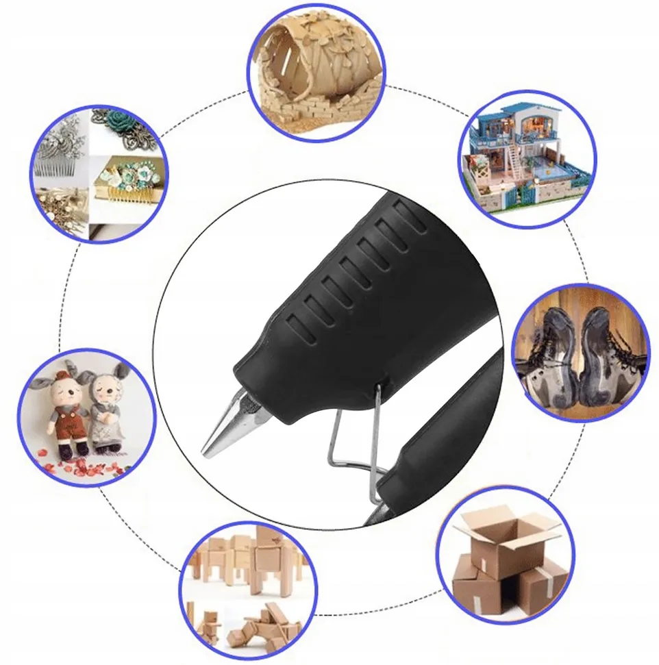 Pistolet do kleju na gorąco włącznik metalowa końcówka 60w 11mm - obrazek 4