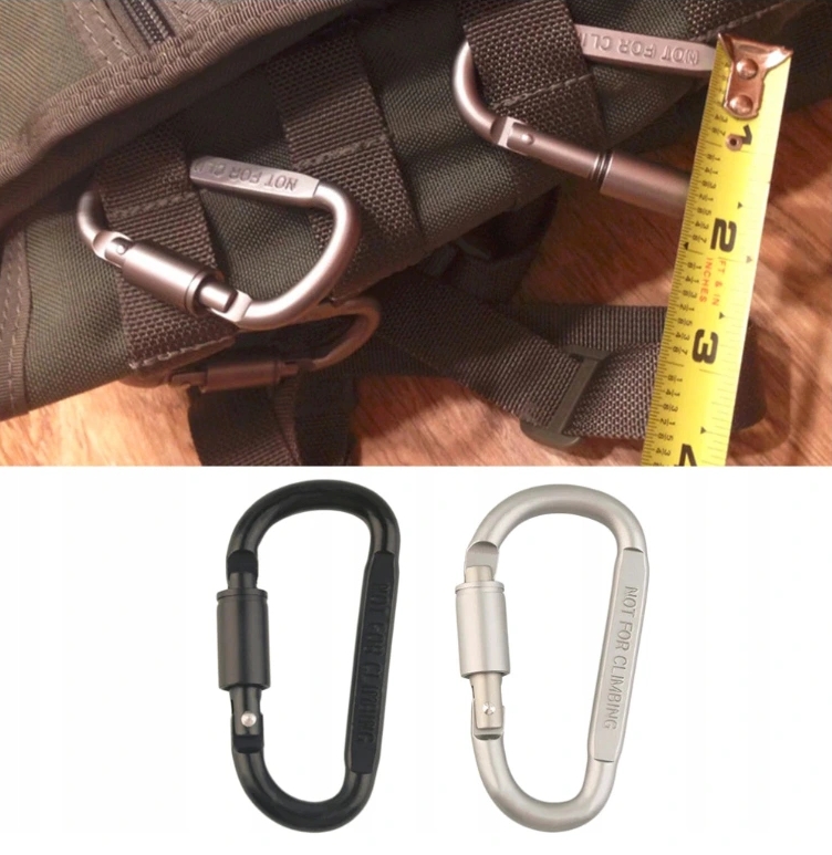 HÖGLER karabińczyk karabiek szekla survival do kluczy aluminiowy ozdobny 8cm 7,2mm - obrazek 3