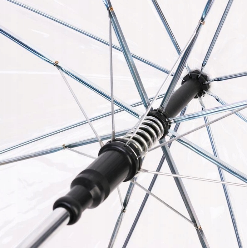 Parasol przezroczysty ślubny parasolka na ślub sesję 8 drutów 110cm - obrazek 3