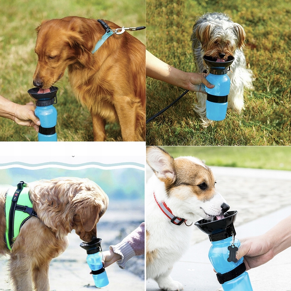 NUXIE® Butelka dla psa turystyczna bidon miska duża xl 500ml - obrazek 3