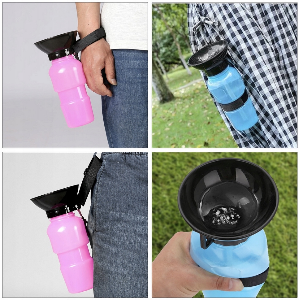 NUXIE® Butelka dla psa turystyczna bidon miska duża xl 500ml - obrazek 4