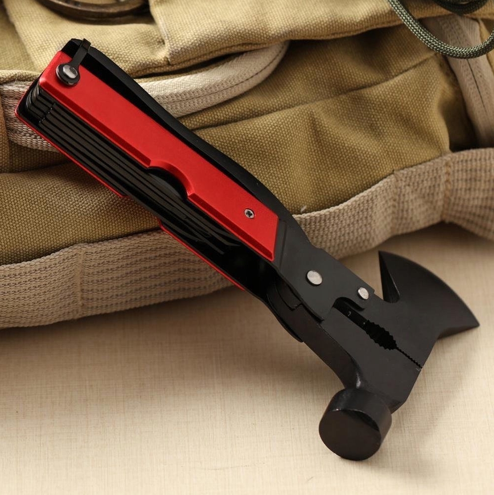 FOXTER® Multitool narzędzie wielofunkcyjne survival młotek etui 17w1 - obrazek 4