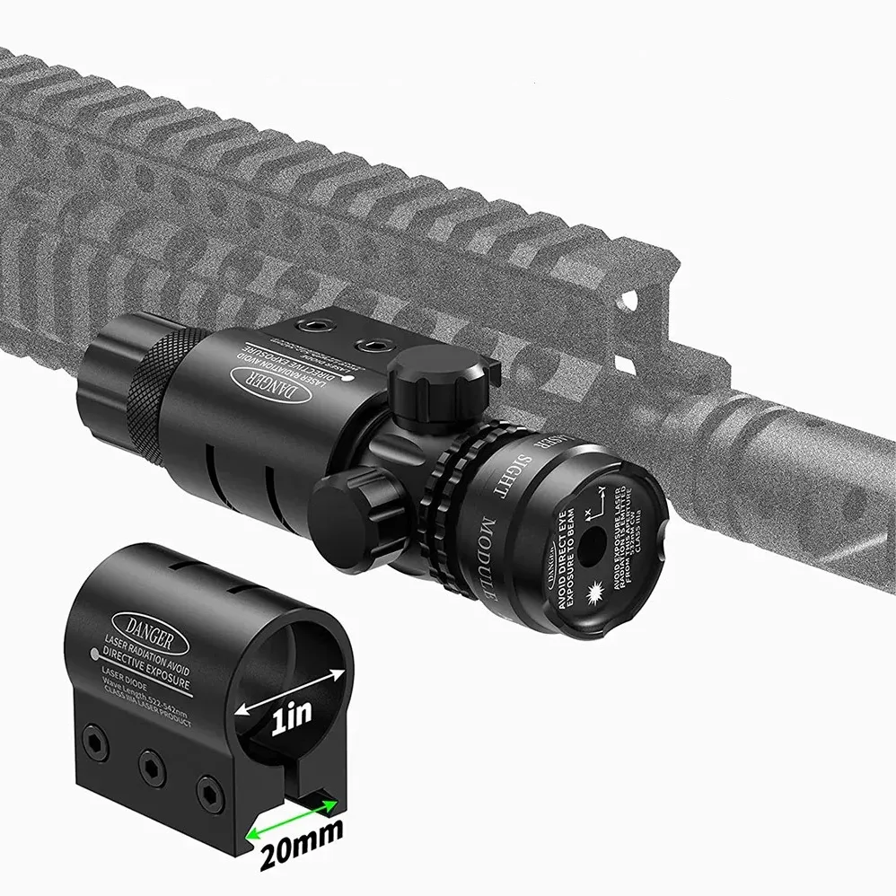 GENETIC® Celownik laserowy laser wskaźnik do wiatrówki asg zestaw czerwony szyna 19-22mm - obrazek 3