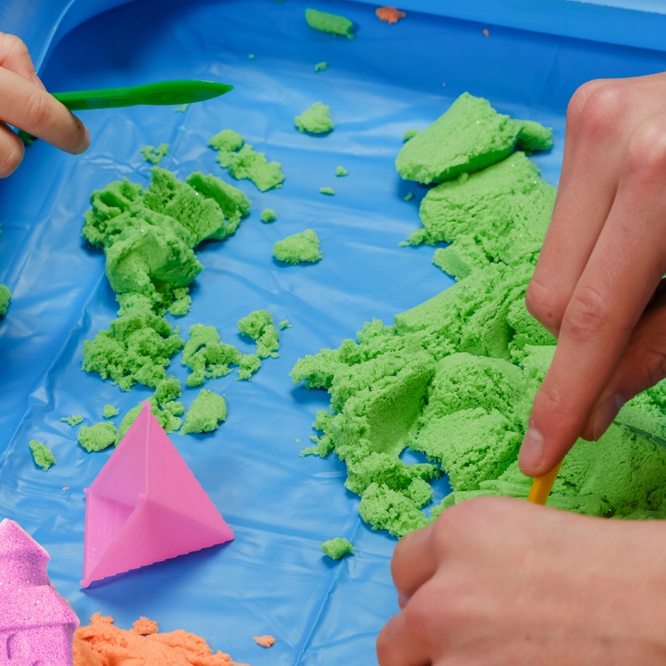 Magiczny piasek kinetyczny piaskolina zabawka kolory 2kg - obrazek 3