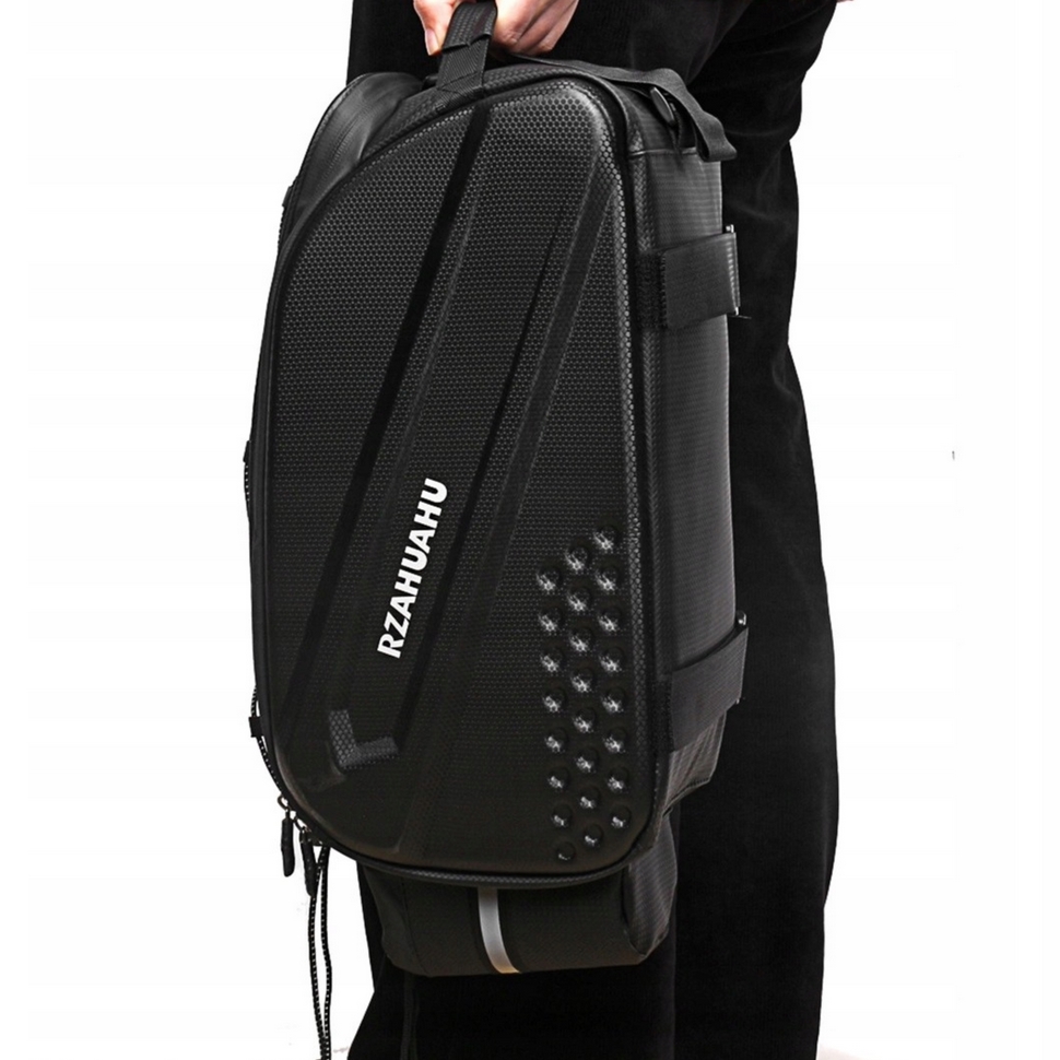 FOXTER®PREMIUM Sakwa rowerowa torba na bagażnik usztywniana wodoodporna odblaskowa kufer 10l xxl - obrazek 2