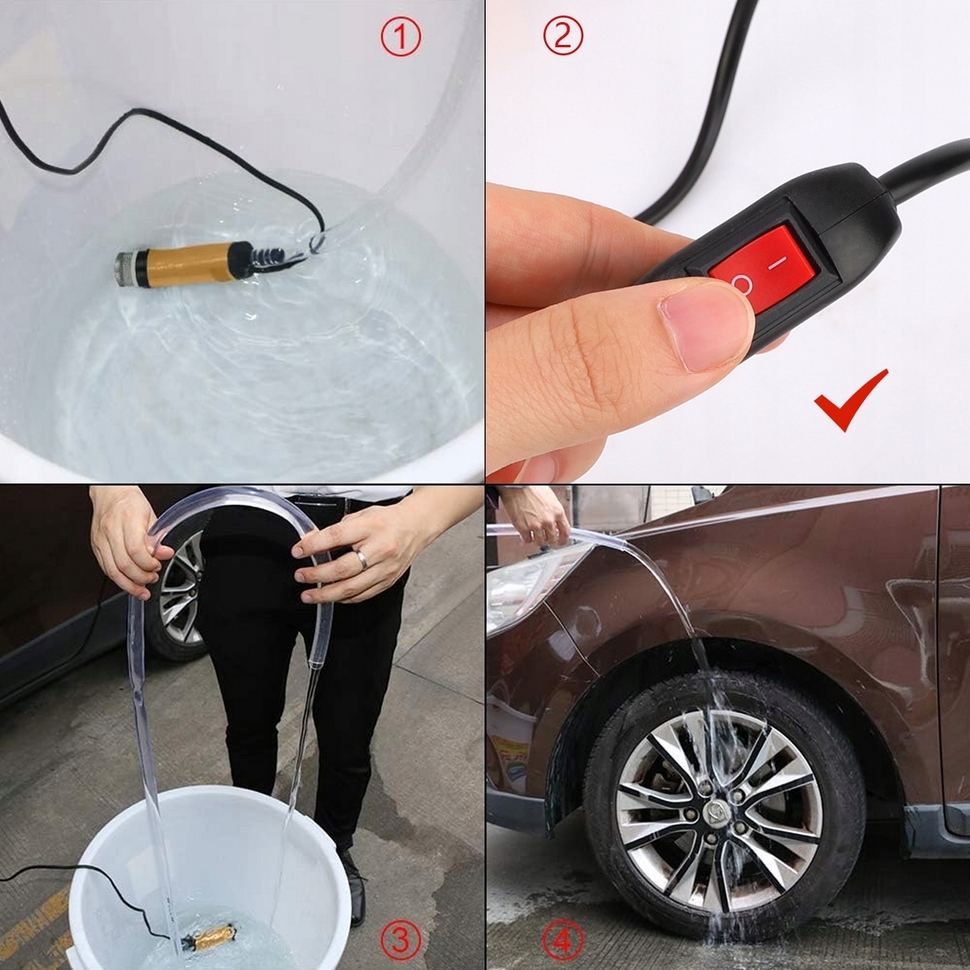 Elektryczna pompka do spuszczania paliwa ropy oleju wody pompa filtr 12v - obrazek 3