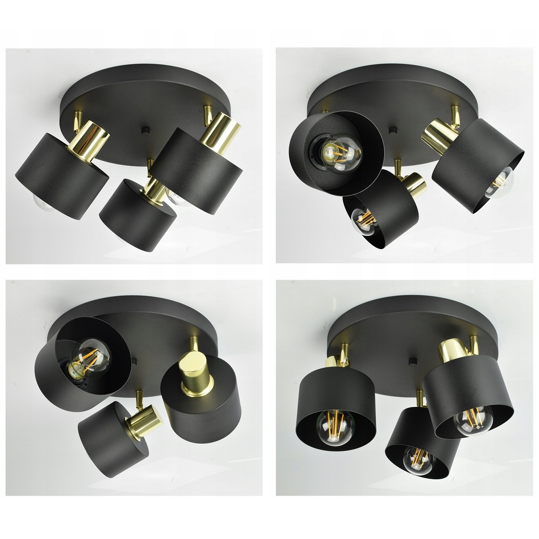 LEDLIGHT Lampa sufitowa wisząca plafon żyrandol spot na 3 żarówki e27 - obrazek 2