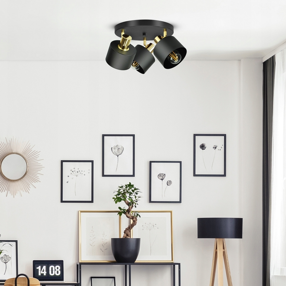 LEDLIGHT Lampa sufitowa wisząca plafon żyrandol spot na 3 żarówki e27 - obrazek 4