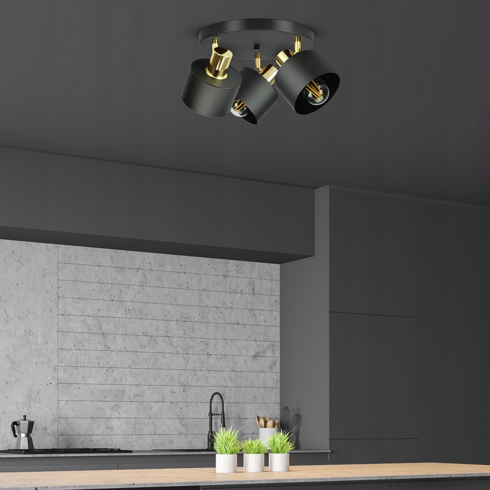 LEDLIGHT Lampa sufitowa wisząca plafon żyrandol spot na 3 żarówki e27 - obrazek 5