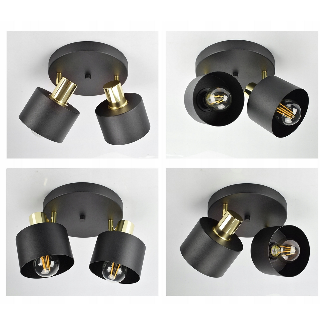 LEDLIGHT Lampa sufitowa wisząca plafon led żyrandol spot na 2 żarówki e27 - obrazek 3