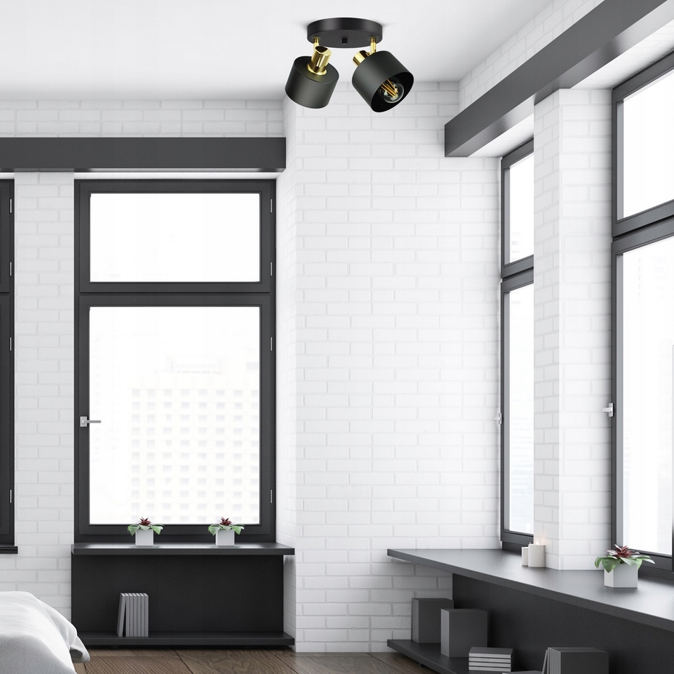 LEDLIGHT Lampa sufitowa wisząca plafon led żyrandol spot na 2 żarówki e27 - obrazek 5