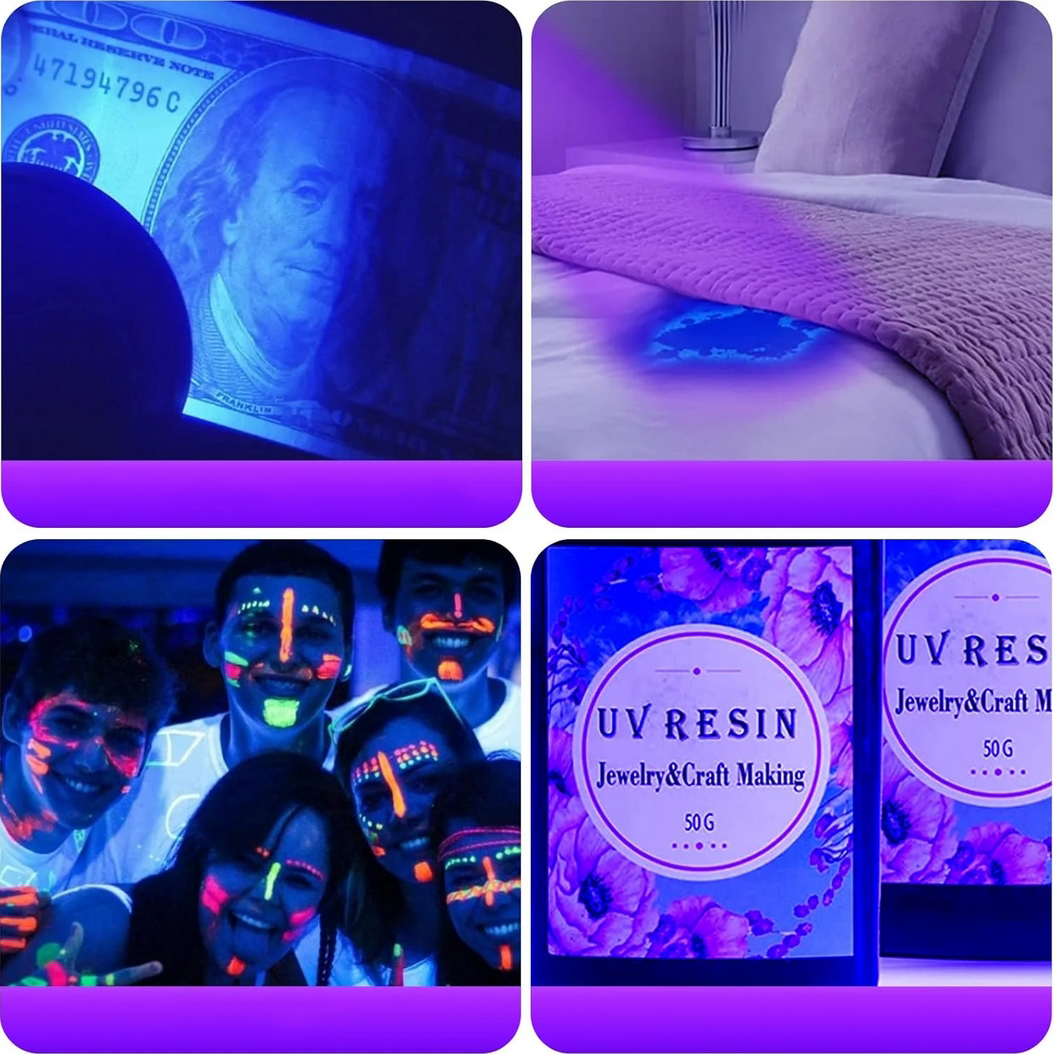 GENETIC® Latarka taktyczna akumulatorowa szperacz uv led do klimatyzacji bursztynu 100LED - obrazek 4