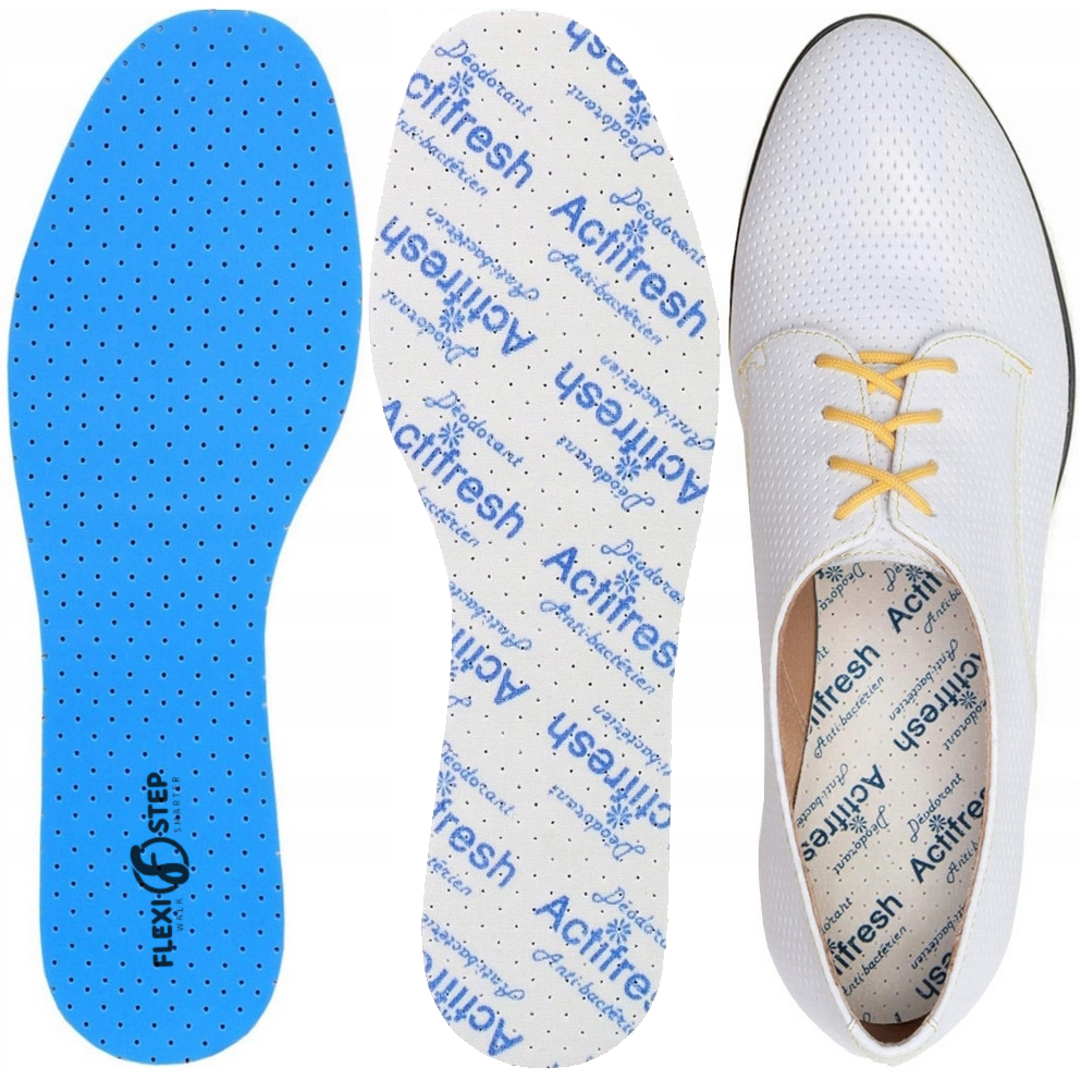 FLEXISTEP Wkładki do butów przeciwpotne antybakteryjne do docięcia 1 para rozmiar 36-47