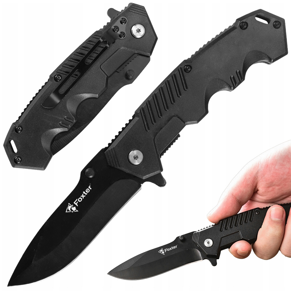 FOXTER® Nóż wojskowy taktyczny składany 20cm