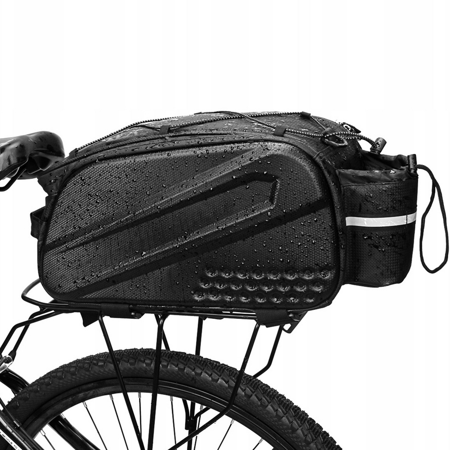 FOXTER®PREMIUM Sakwa rowerowa torba na bagażnik usztywniana wodoodporna odblaskowa kufer 10l xxl