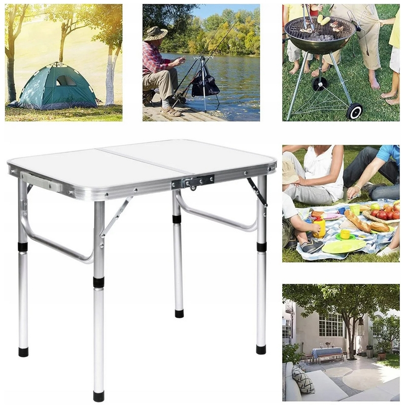 Stolik turystyczny składany aluminiowy kempingowy plażowy pod namiot 60x45cm - obrazek 10