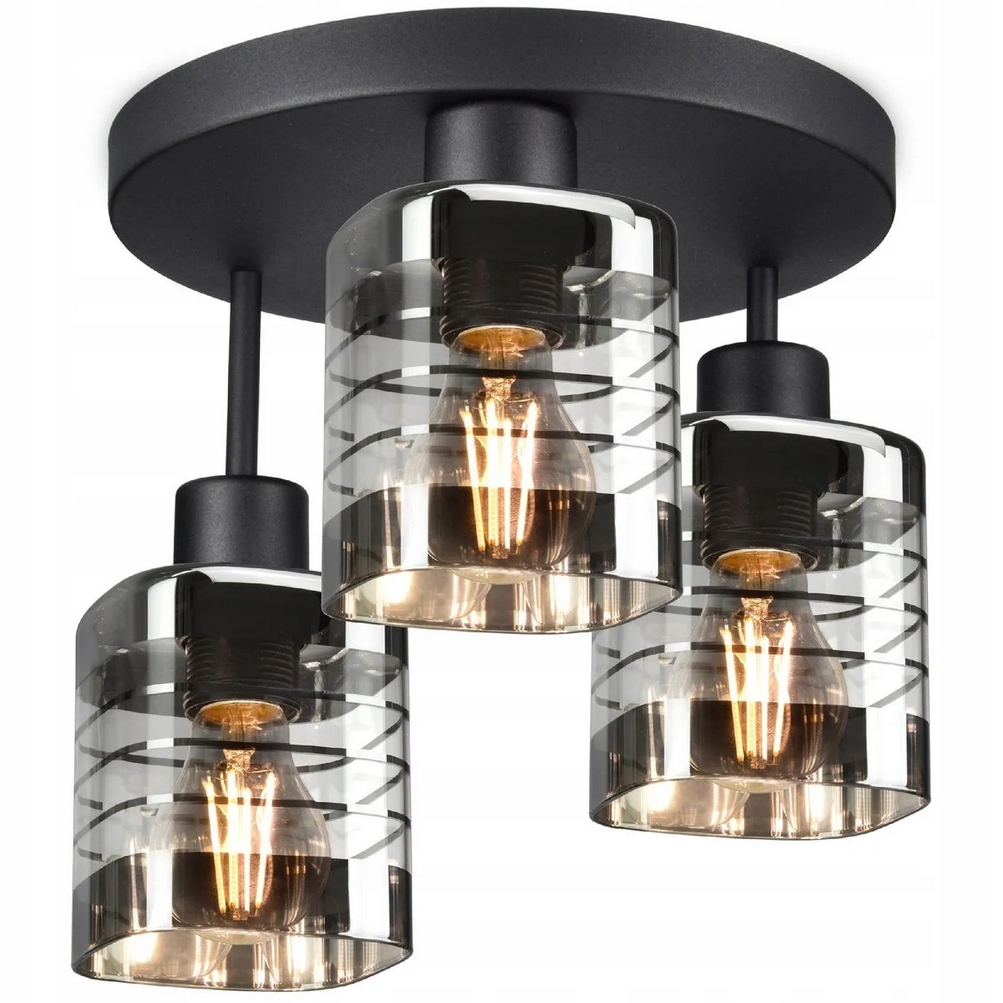 LEDLIGHT Lampa sufitowa wisząca plafon led żyrandol na 3 żarówki e27 premium