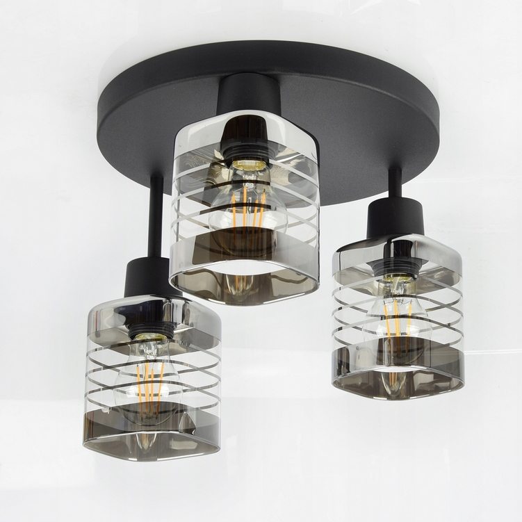 LEDLIGHT Lampa sufitowa wisząca plafon led żyrandol na 3 żarówki e27 premium - obrazek 2