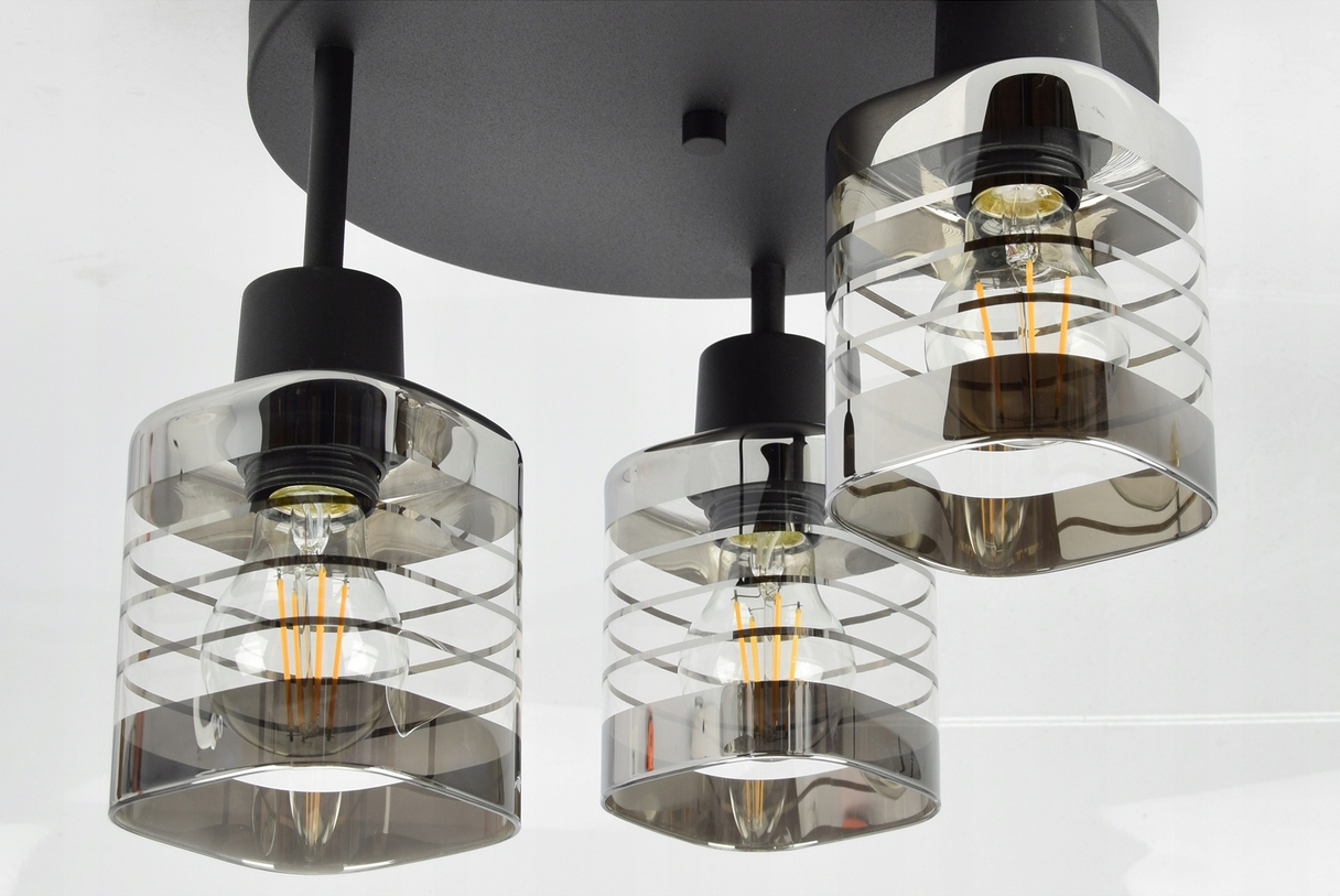 LEDLIGHT Lampa sufitowa wisząca plafon led żyrandol na 3 żarówki e27 premium - obrazek 3