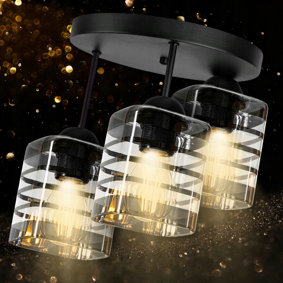 LEDLIGHT Lampa sufitowa wisząca plafon led żyrandol na 3 żarówki e27 premium - obrazek 5