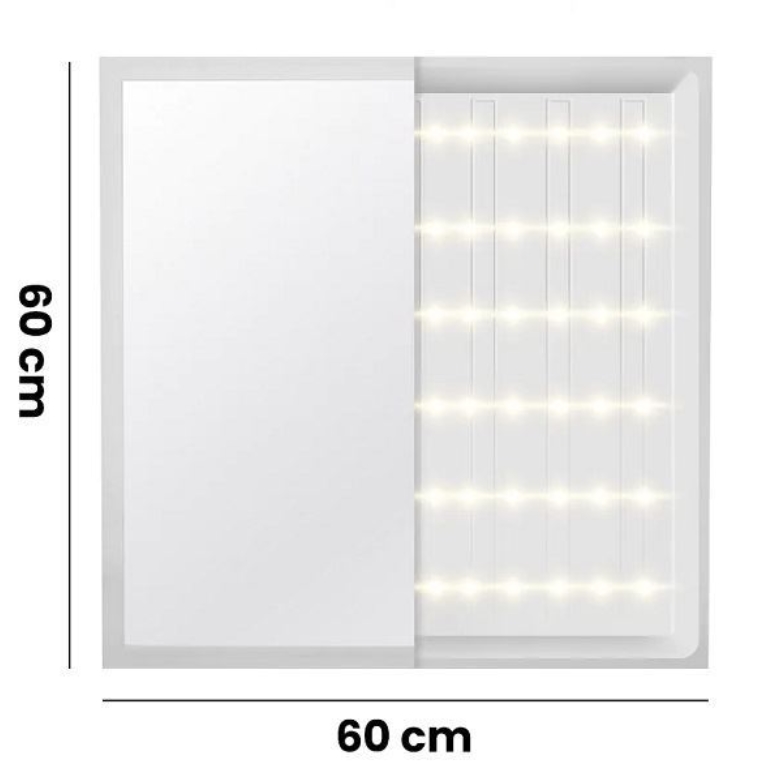 LEDLIGHT Plafon led panel natynkowy niemrugający biały ccd biały ciepły 60x60cm 60w - obrazek 4