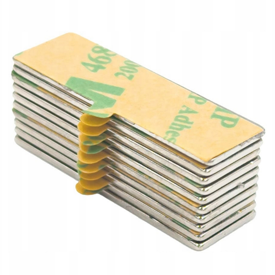HÖGLER Magnes neodymowy płytkowy klej 3M samoprzylepny 30x10x1mm 10szt