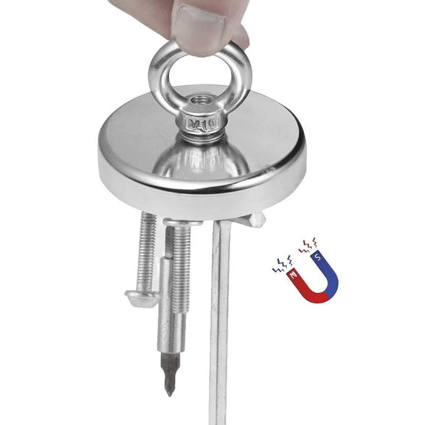 HÖGLER Magnes neodymowy oczkowy wędkarski mocny 75mm 200kg 1szt - obrazek 3