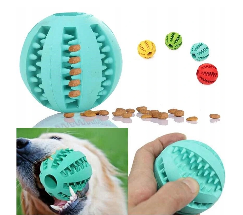 NUXIE® Piłka zabawka dla psa gryzak na przysmak 5cm - obrazek 4
