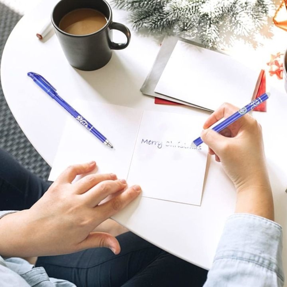 Długopis ścieralny 12szt wymazywalny zmazywalny zestaw + wkłady 20szt - obrazek 3