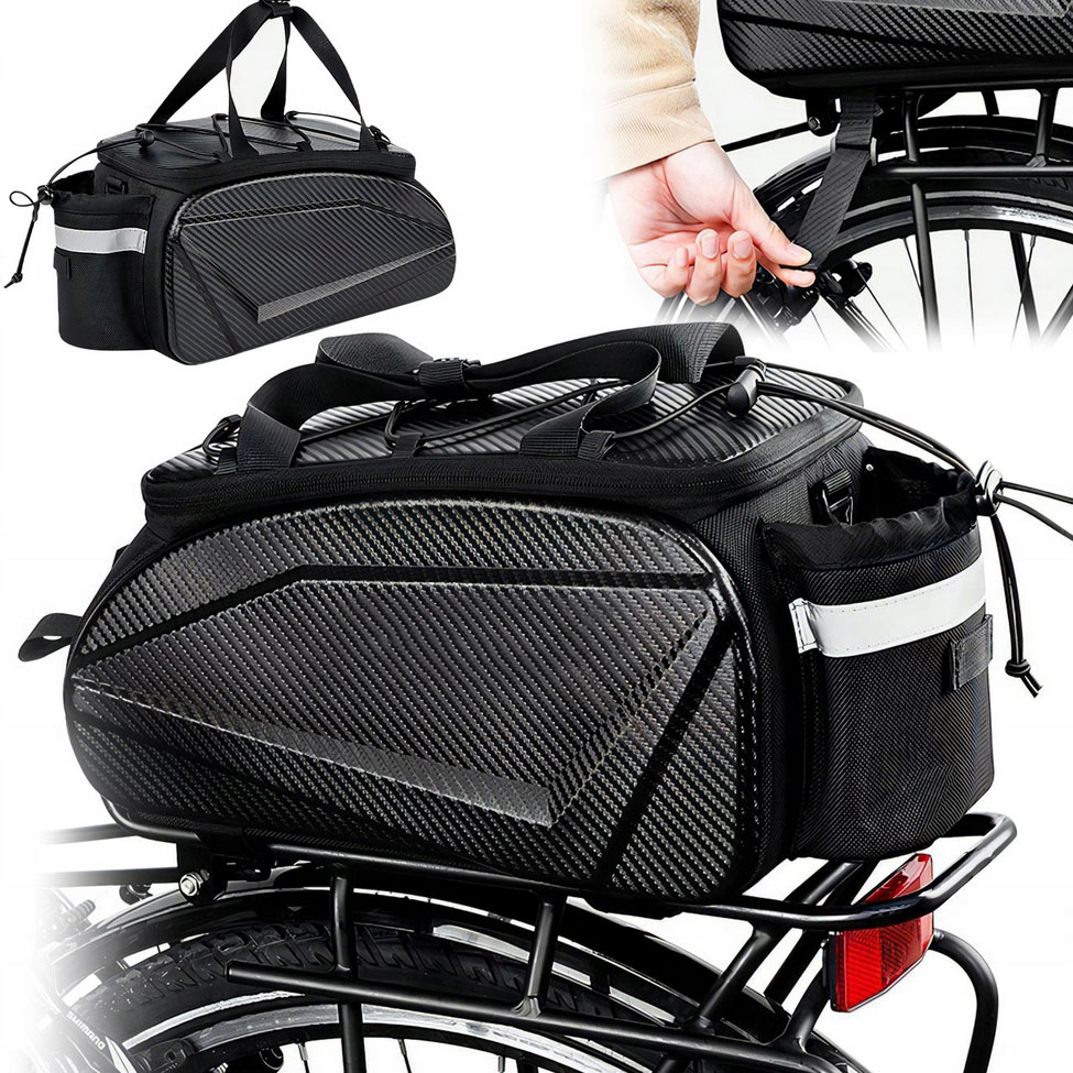 Torba sakwa rowerowa tylna na bagażnik rowerowy wodoodporna lekka xxl PREMIUM