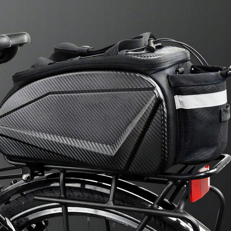 Torba sakwa rowerowa tylna na bagażnik rowerowy wodoodporna lekka xxl PREMIUM - obrazek 4