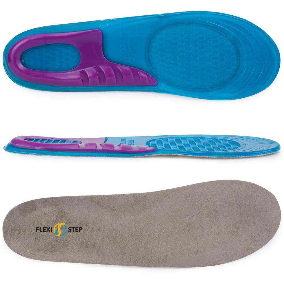 FLEXISTEP Wkładki do butów robocze sportowe amortyzujące żelowe 1 para rozmiar 38-43