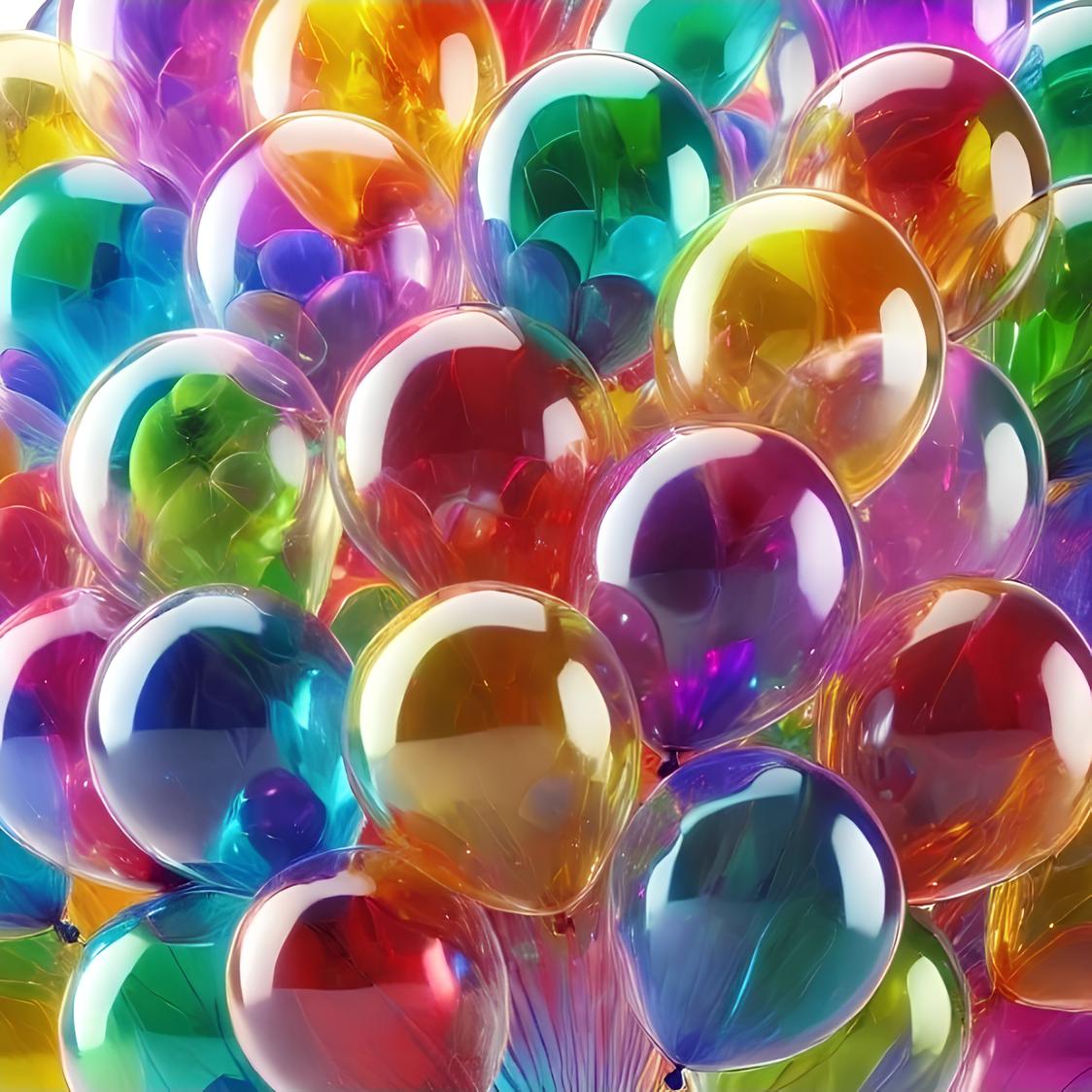 Balony kolorowe krystaliczne transparentne na urodziny dzień dziecka dekoracja zestaw 30cm 50szt - obrazek 4