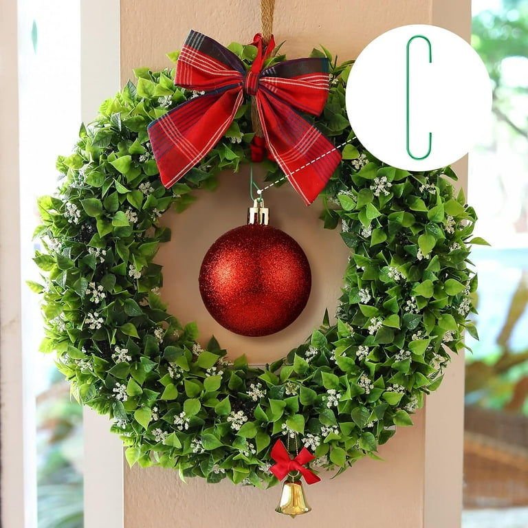 Haczyki do zawieszania bombek zawieszki choinkowe wieszaki metalowe zielone 35mm 75szt - obrazek 3