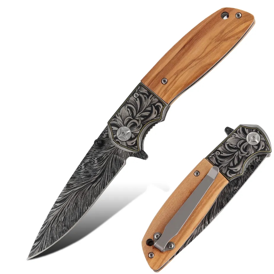 FOXTER® Nóż składany ratowniczy myśliwski survival 22cm - obrazek 4