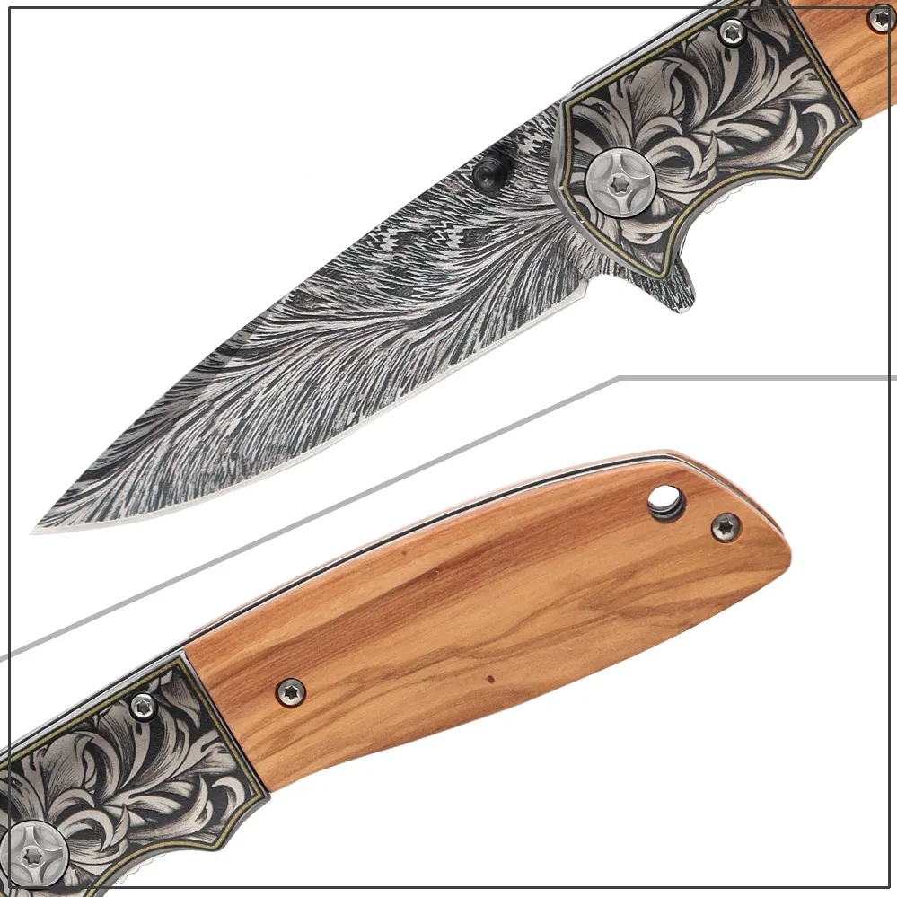 FOXTER® Nóż składany ratowniczy myśliwski survival 22cm - obrazek 5