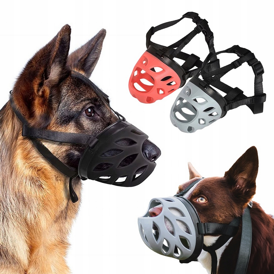 NUXIE® PREMIUM Kaganiec dla psa gumowy regulowany wygodny oddychający rozmiar xxl