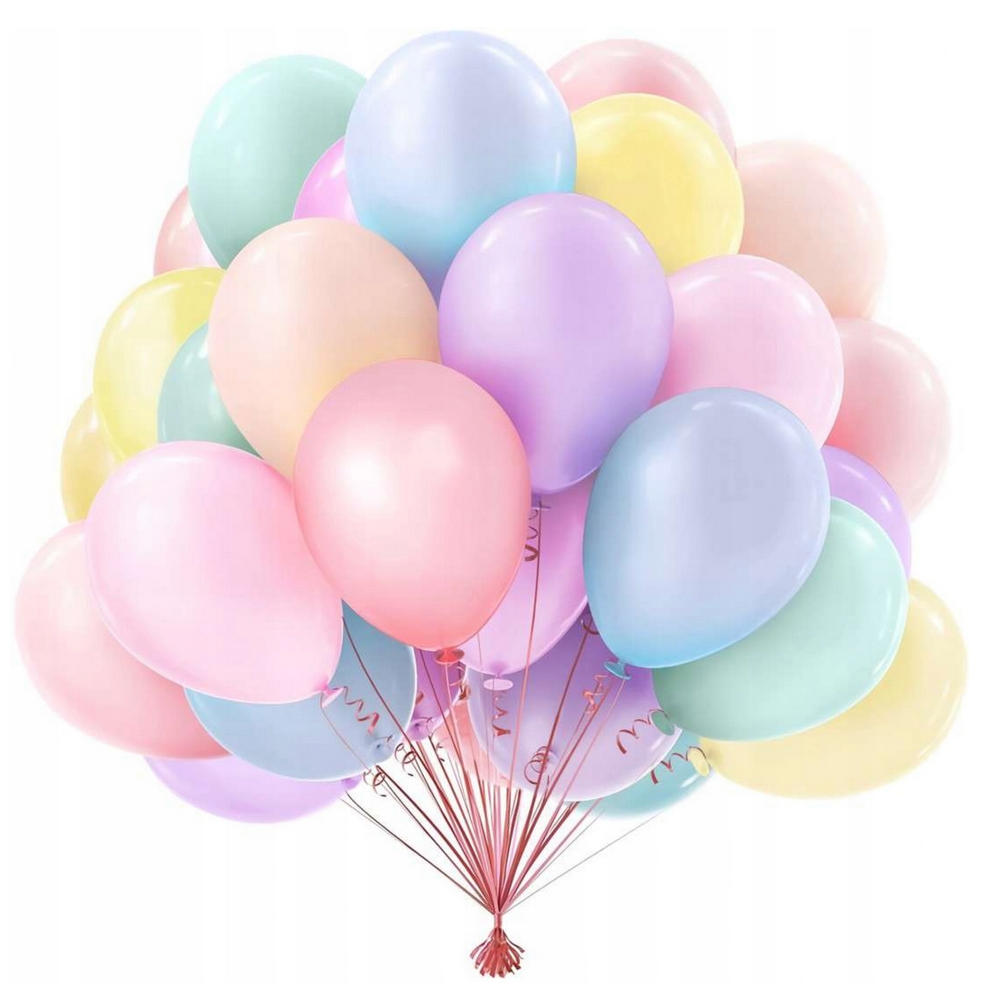 Balony kolorowe pastelowe na urodziny dzień dziecka dekoracja zestaw 30cm 50szt