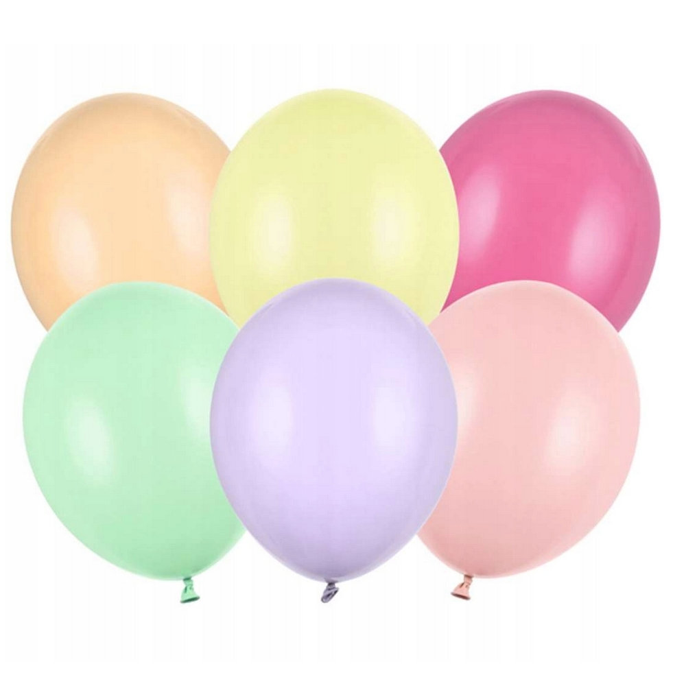 Balony kolorowe pastelowe na urodziny dzień dziecka dekoracja zestaw 30cm 50szt - obrazek 3