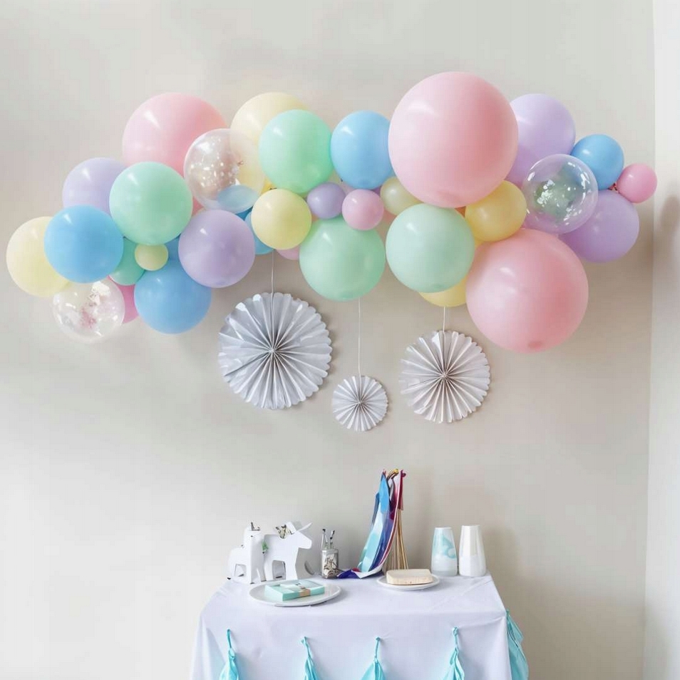 Balony kolorowe pastelowe na urodziny dzień dziecka dekoracja zestaw 30cm 50szt - obrazek 4