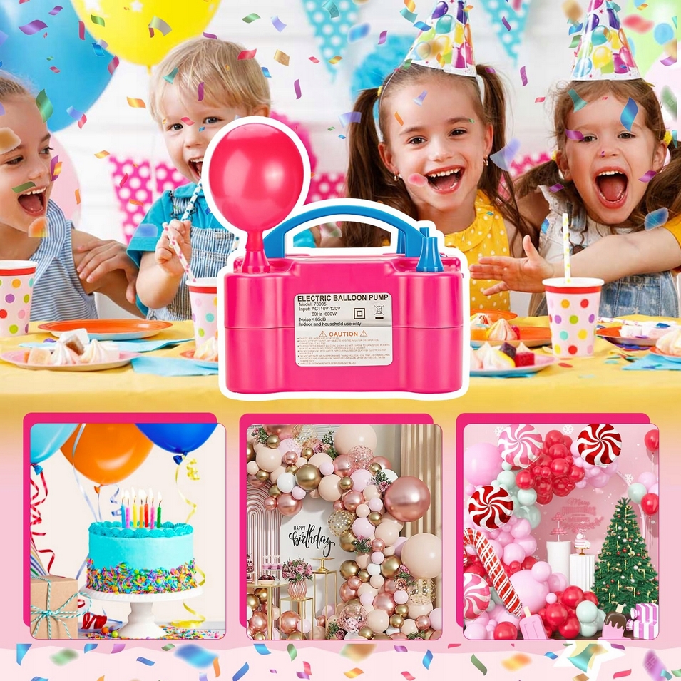Elektryczna pompka do balonów z podwójnym otworem pompowania podwójna - obrazek 7