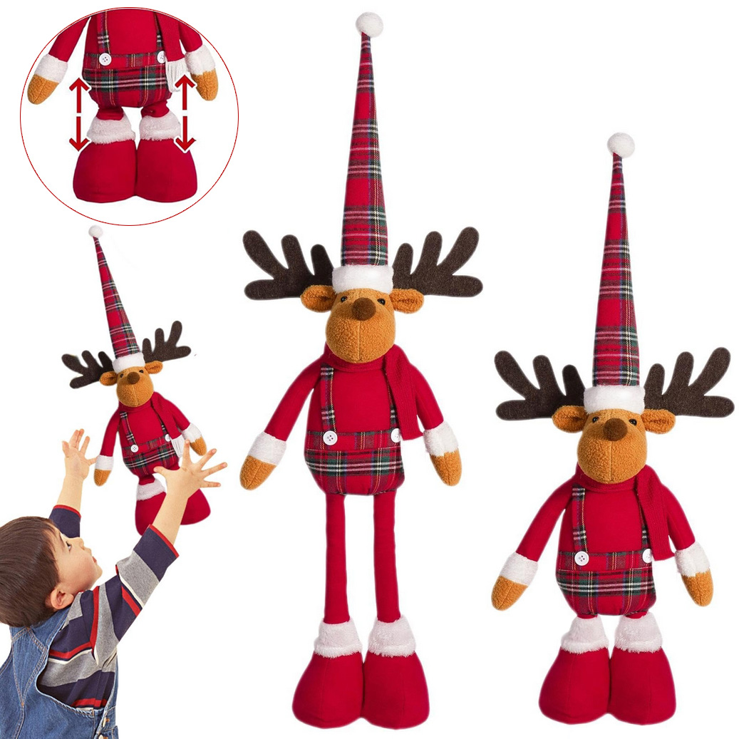 Renifer świąteczny teleskopowy łoś renifer mikołaj świąteczny figurka ozdoba renifer 75cm