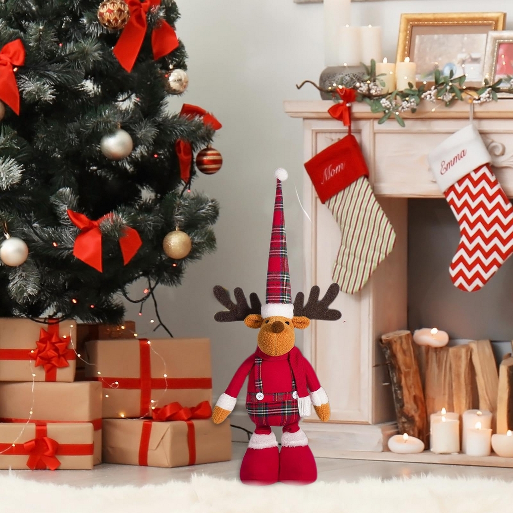 Renifer świąteczny teleskopowy łoś renifer mikołaj świąteczny figurka ozdoba renifer 75cm - obrazek 2