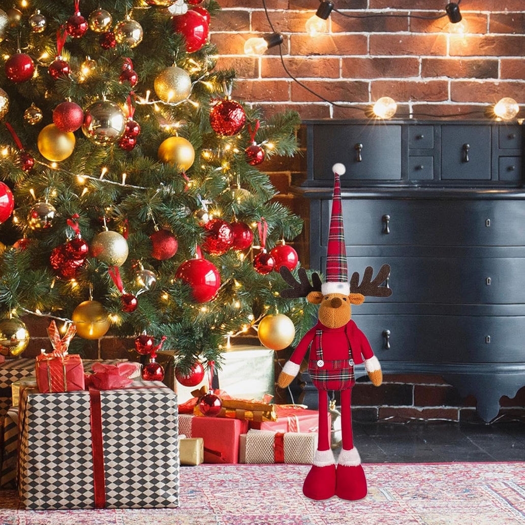 Renifer świąteczny teleskopowy łoś renifer mikołaj świąteczny figurka ozdoba renifer 75cm - obrazek 3