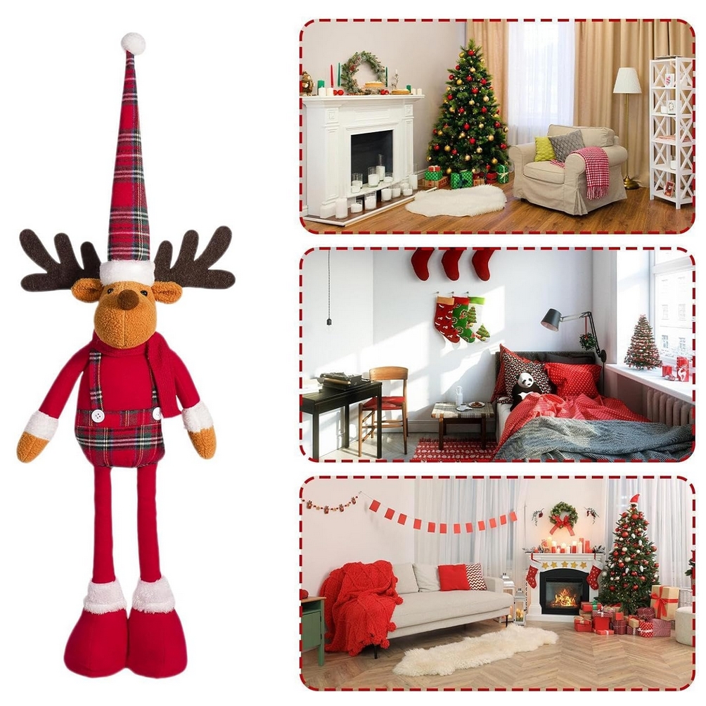 Renifer świąteczny teleskopowy łoś renifer mikołaj świąteczny figurka ozdoba renifer 75cm - obrazek 4