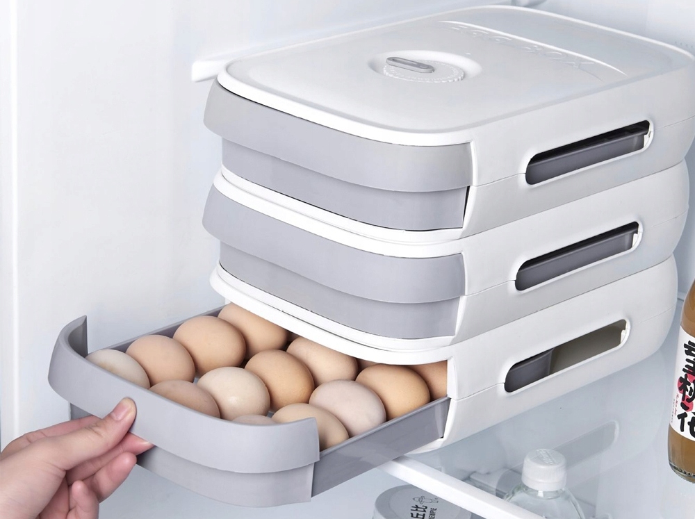 Pojemnik na jajka box organizer do lodówki szuflada do jaj pudełko - obrazek 4