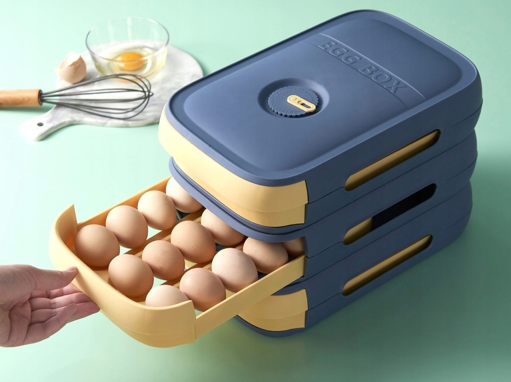 Pojemnik na jajka box organizer do lodówki szuflada do jaj pudełko - obrazek 5