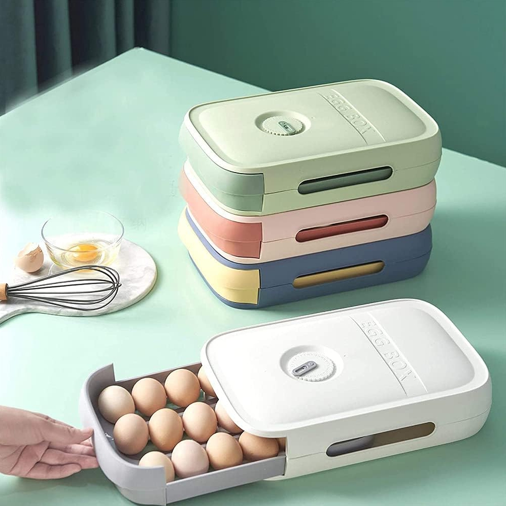 Pojemnik na jajka box organizer do lodówki szuflada do jaj pudełko - obrazek 10